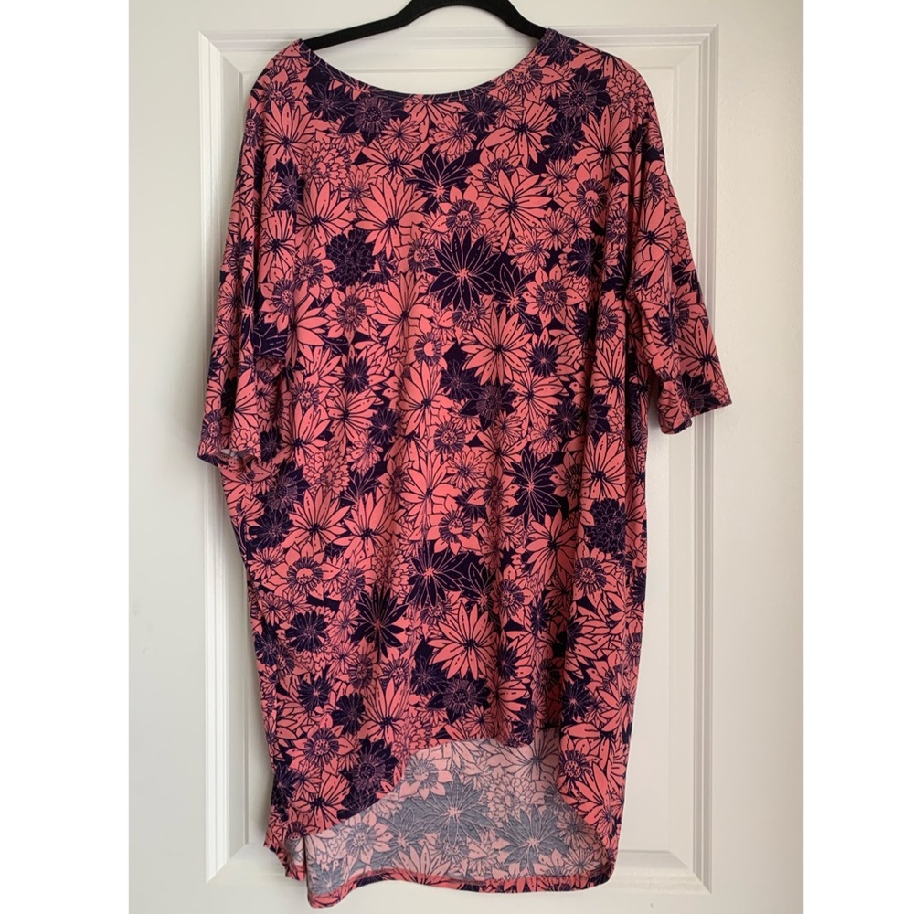 LulaRoe High-Low Flower Top Large